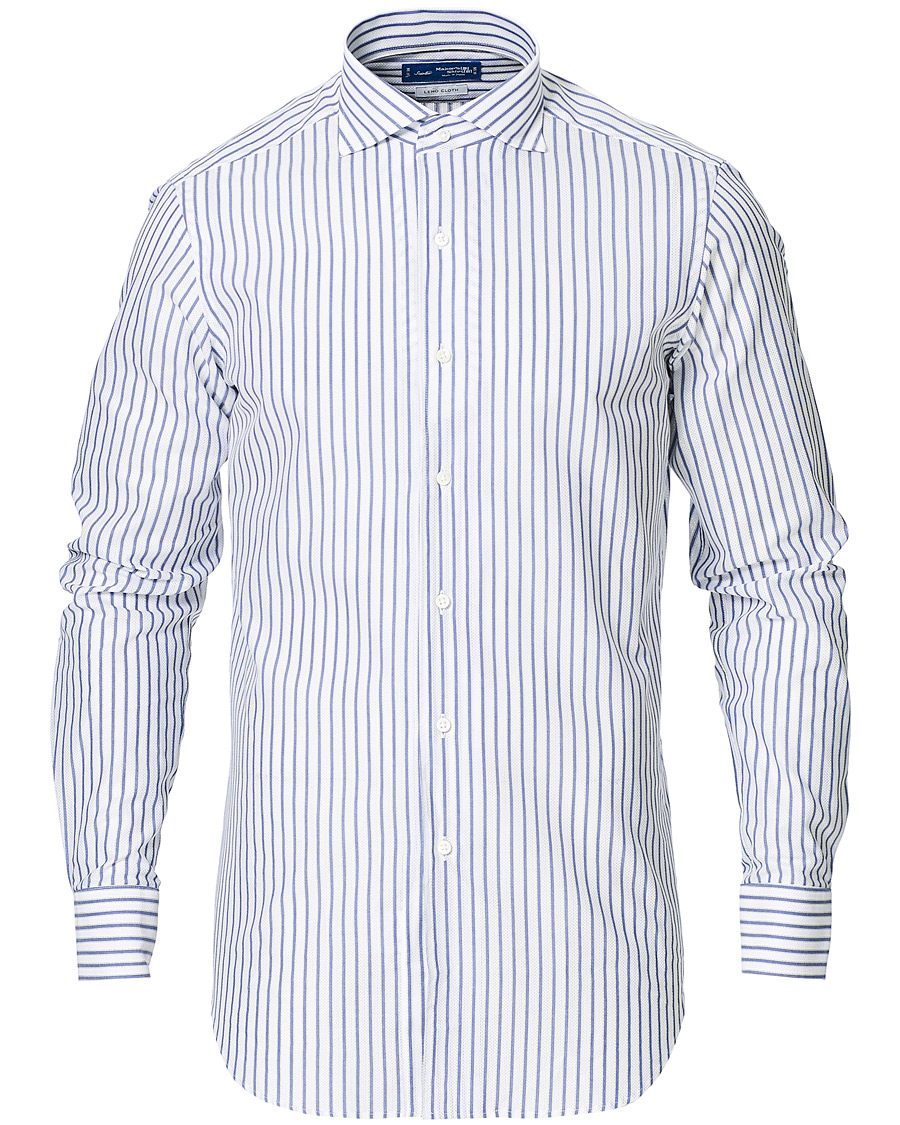 Homme | Chemises | Kamakura Shirts | Slim Fit One Piece Collar Shirt Light Blue