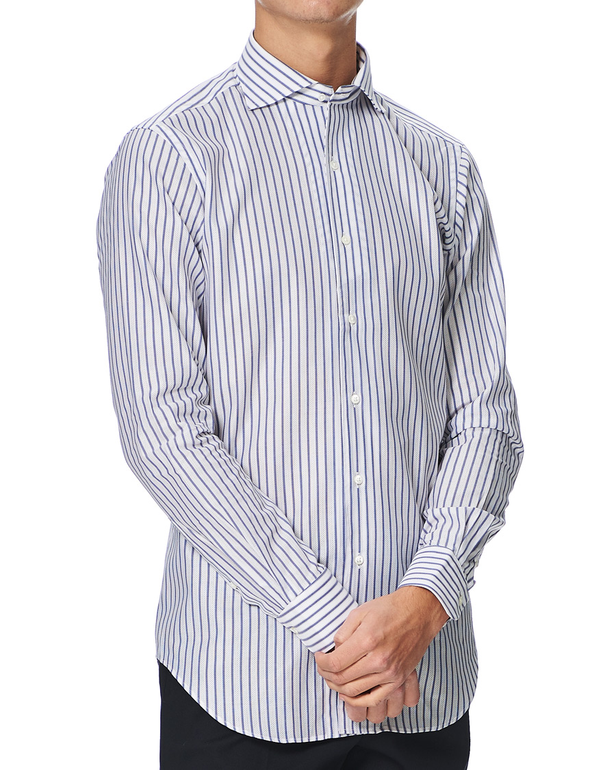 Homme | Chemises | Kamakura Shirts | Slim Fit One Piece Collar Shirt Light Blue