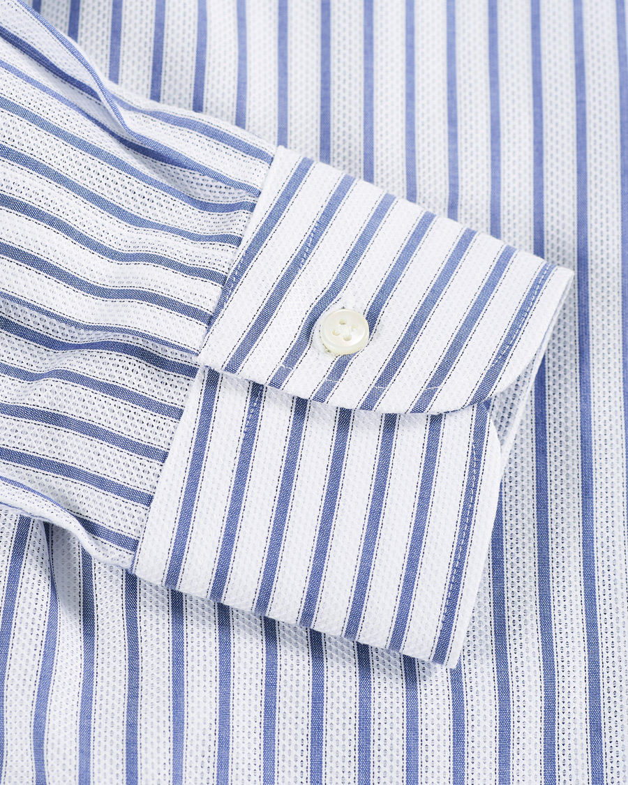 Homme | Chemises | Kamakura Shirts | Slim Fit One Piece Collar Shirt Light Blue