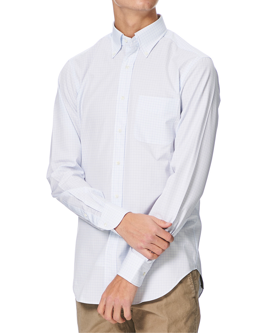 Homme | Chemises | Kamakura Shirts | Slim Fit Broadcloth Button Down Shirt Light Blue