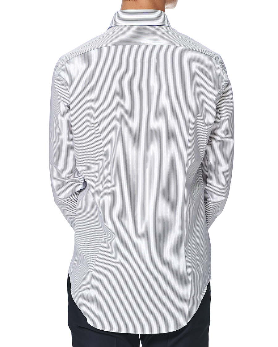 Homme | Chemises | Kamakura Shirts | Slim Fit Broadcloth Shirt Blue Stripe