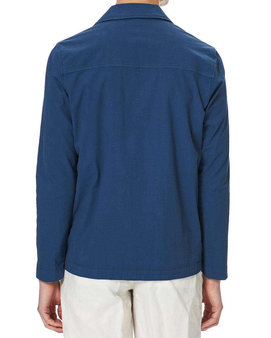 Homme | Chemises | Altea | Seersucker Overshirt Navy
