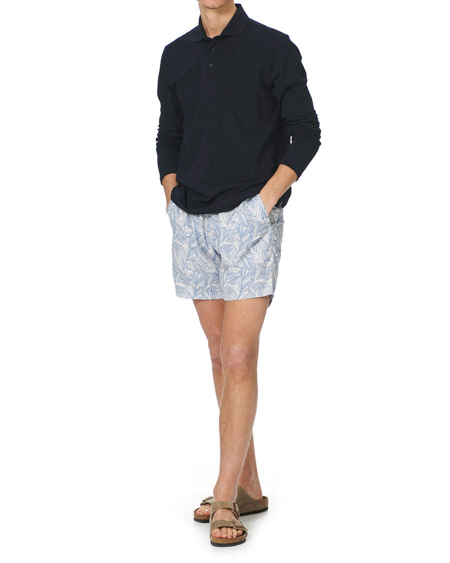 Homme | Maillots De Bain | Altea | Printed Swim Trunks Light Blue