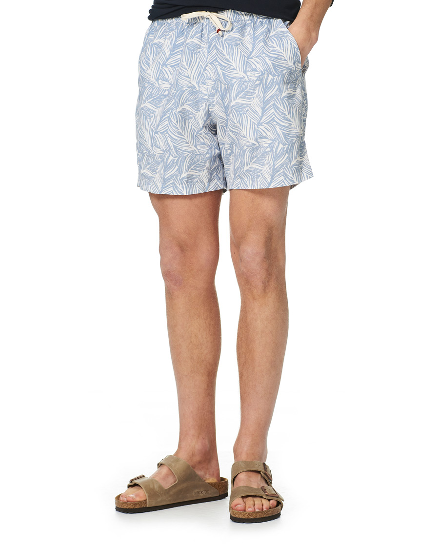 Homme | Maillots De Bain | Altea | Printed Swim Trunks Light Blue