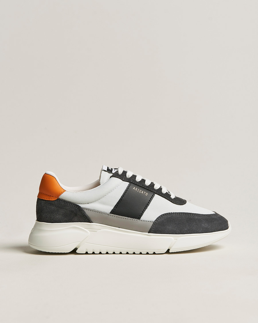 Homme | Axel Arigato Genesis Vintage Runner Sneaker Light Grey/Black/Orange | Axel Arigato | Genesis Vintage Runner Sneaker Light Grey/Black/Orange