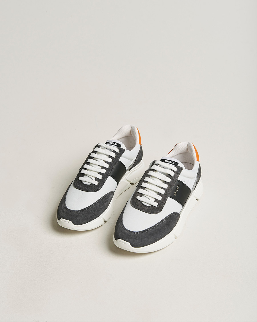 Homme | Axel Arigato Genesis Vintage Runner Sneaker Light Grey/Black/Orange | Axel Arigato | Genesis Vintage Runner Sneaker Light Grey/Black/Orange