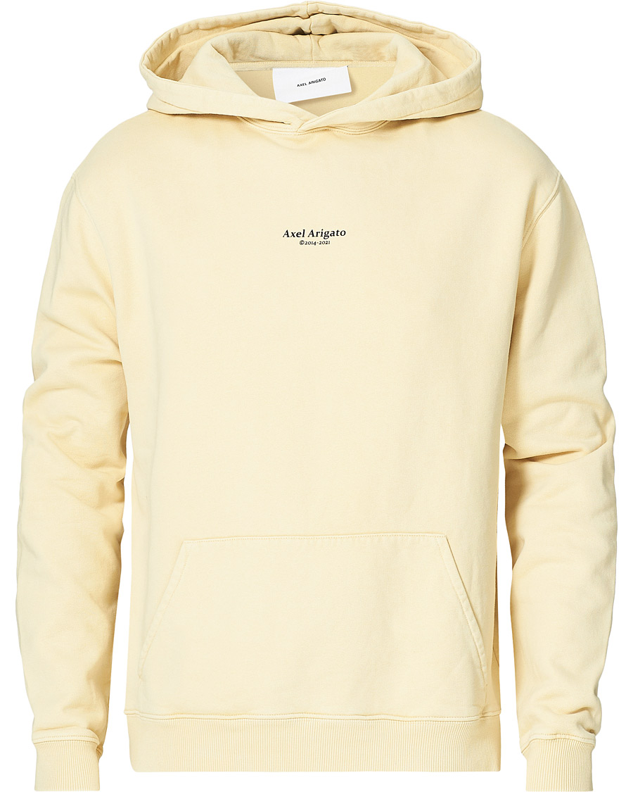 Homme | Pulls Et Tricots | Axel Arigato | Focus Logo Hoodie Natural Yellow