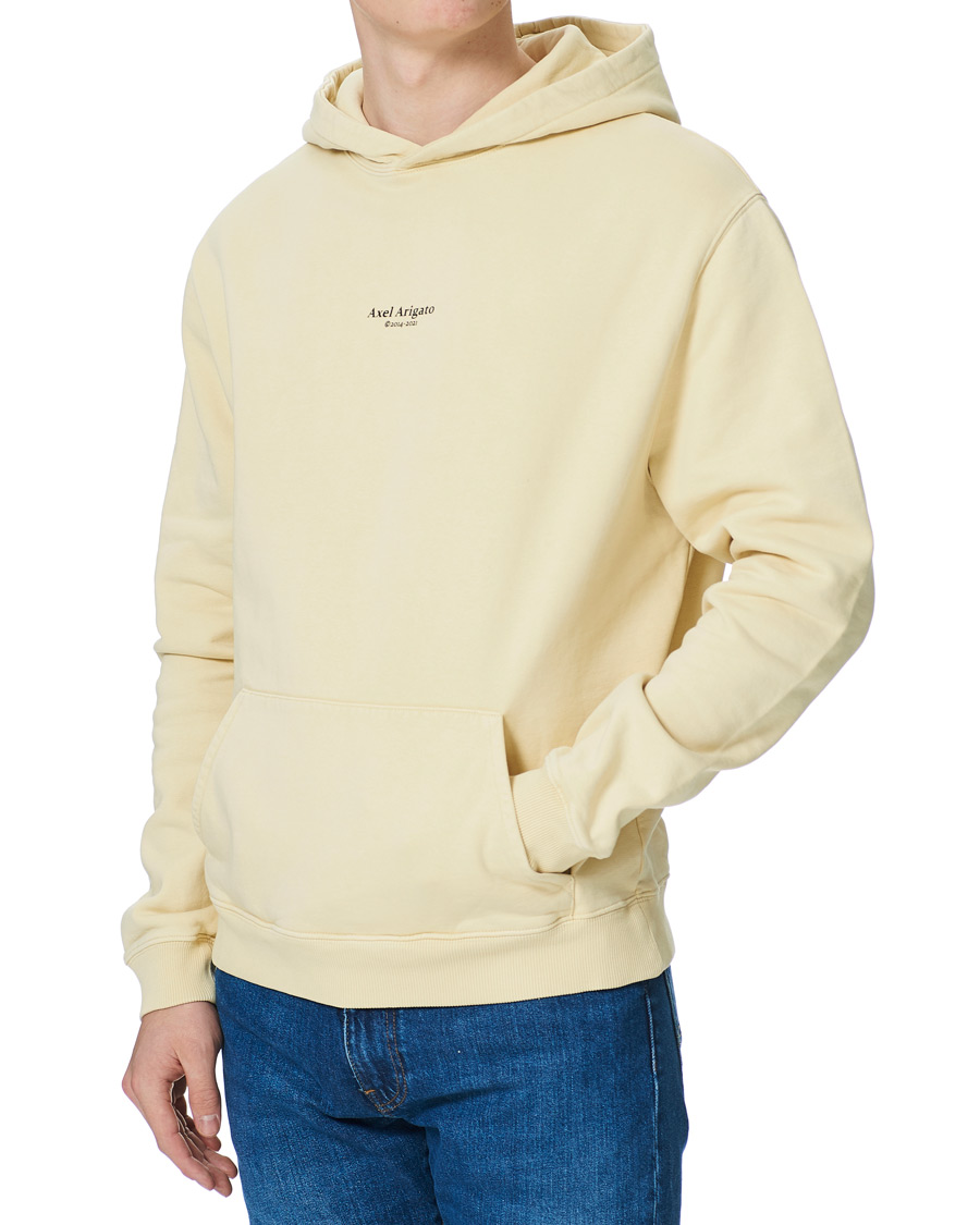 Homme | Pulls Et Tricots | Axel Arigato | Focus Logo Hoodie Natural Yellow
