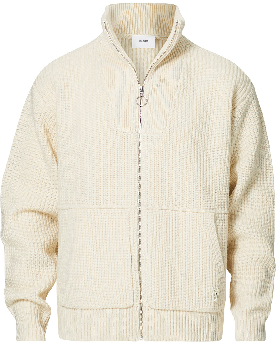 Homme | Pulls Et Tricots | Axel Arigato | Taro Full Zip Sweater Ecru