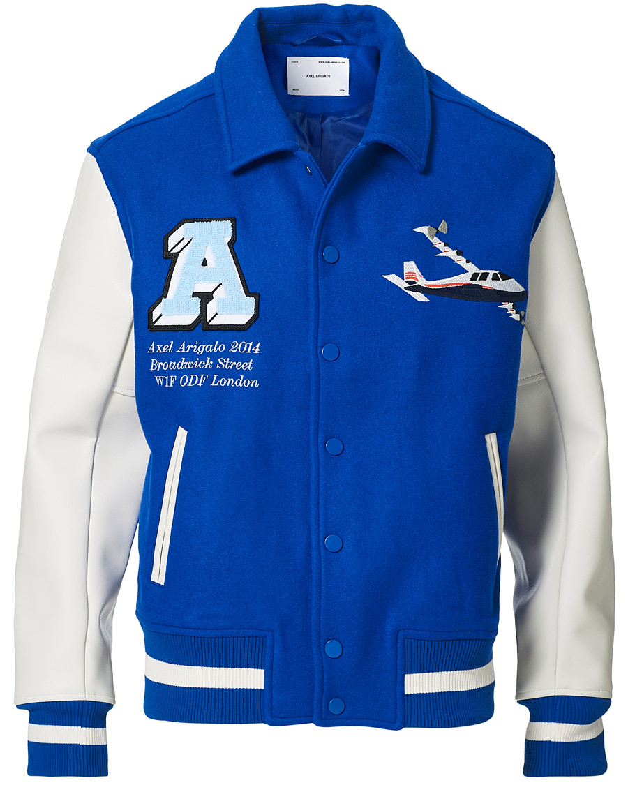 Homme | Manteaux Et Vestes | Axel Arigato | Mayday Varsity Bomber Jacket Klein Blue