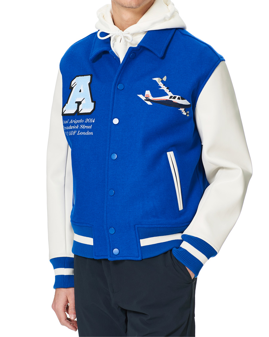Homme | Manteaux Et Vestes | Axel Arigato | Mayday Varsity Bomber Jacket Klein Blue