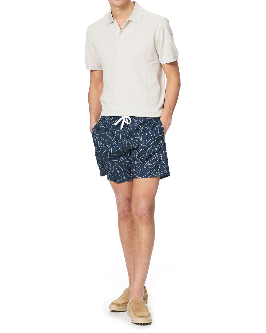 Heren | Zwembroek | Brioni | Foliage Print Swim Trunks Navy