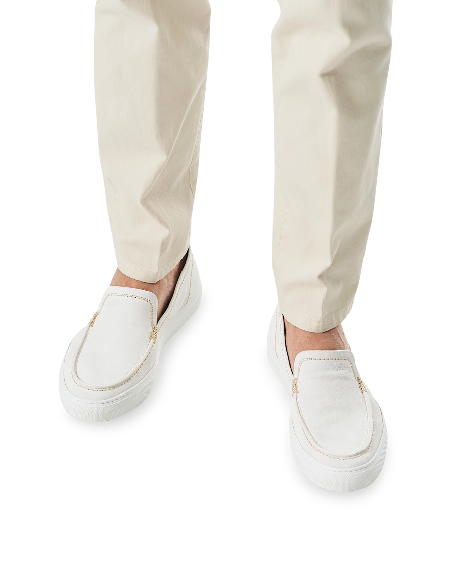 Homme | Brioni Cassetta Suede Loafers Off White | Brioni | Cassetta Suede Loafers Off White