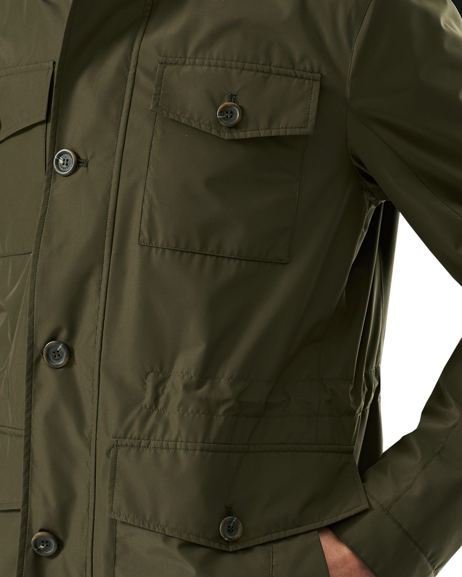 Homme | Manteaux Et Vestes | Canali | Nylon Field Jacket Military Green