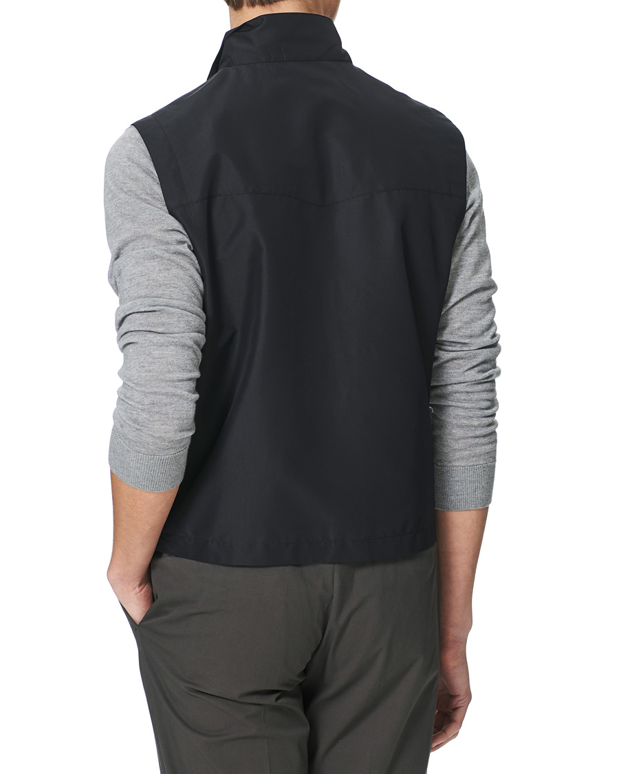 Homme | Manteaux Et Vestes | Canali | Microfiber Nylon Gilet Navy