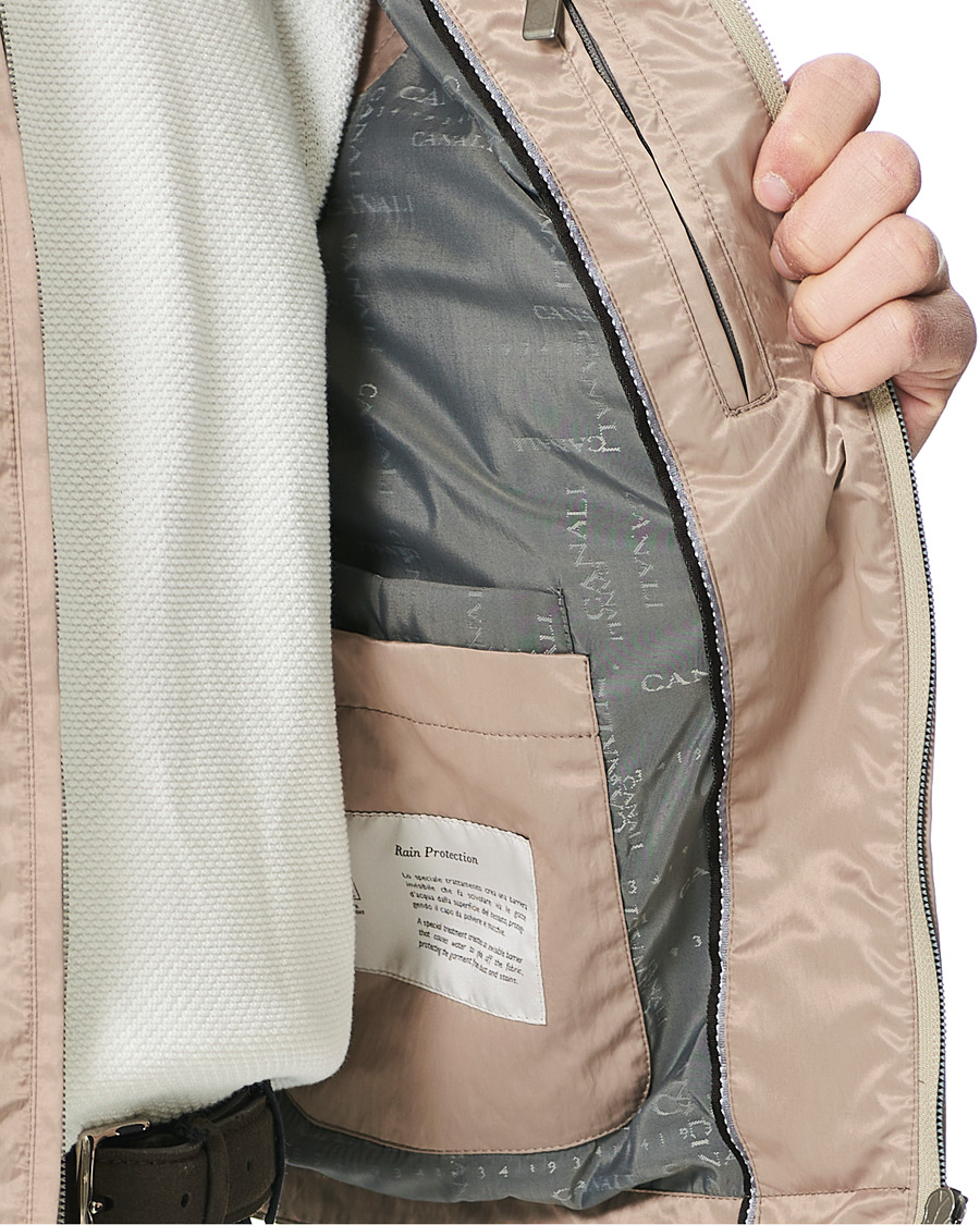 Homme | Manteaux Et Vestes | Canali | Microfiber Nylon Gilet Beige