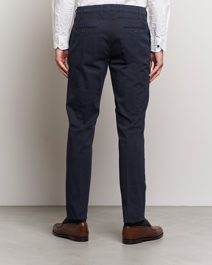 Homme | Pantalons | Canali | Cotton Stretch Chinos Navy