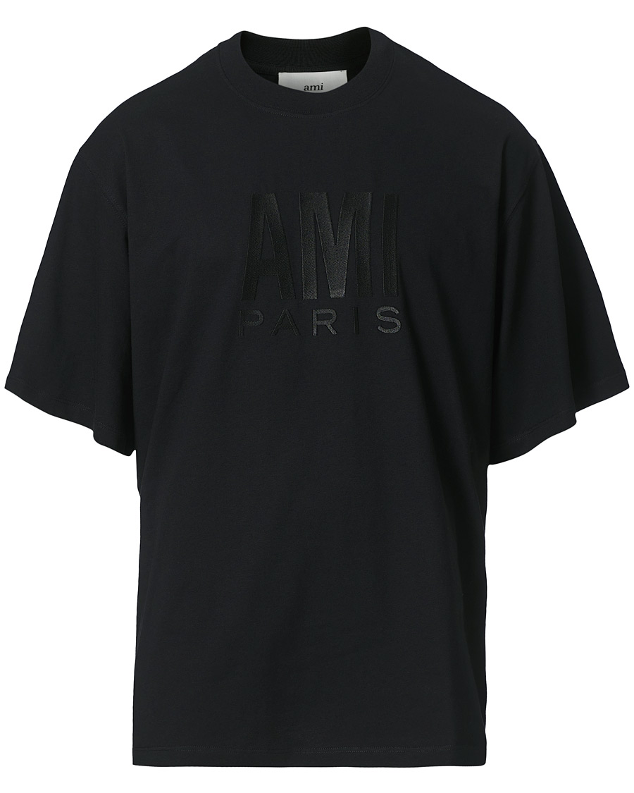 Heren | T-shirts | AMI | Oversize Logo Tee Black