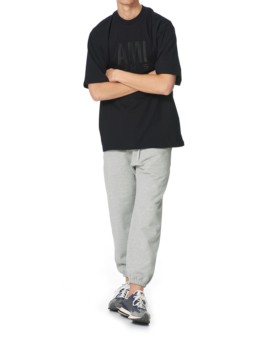 Heren | T-shirts | AMI | Oversize Logo Tee Black