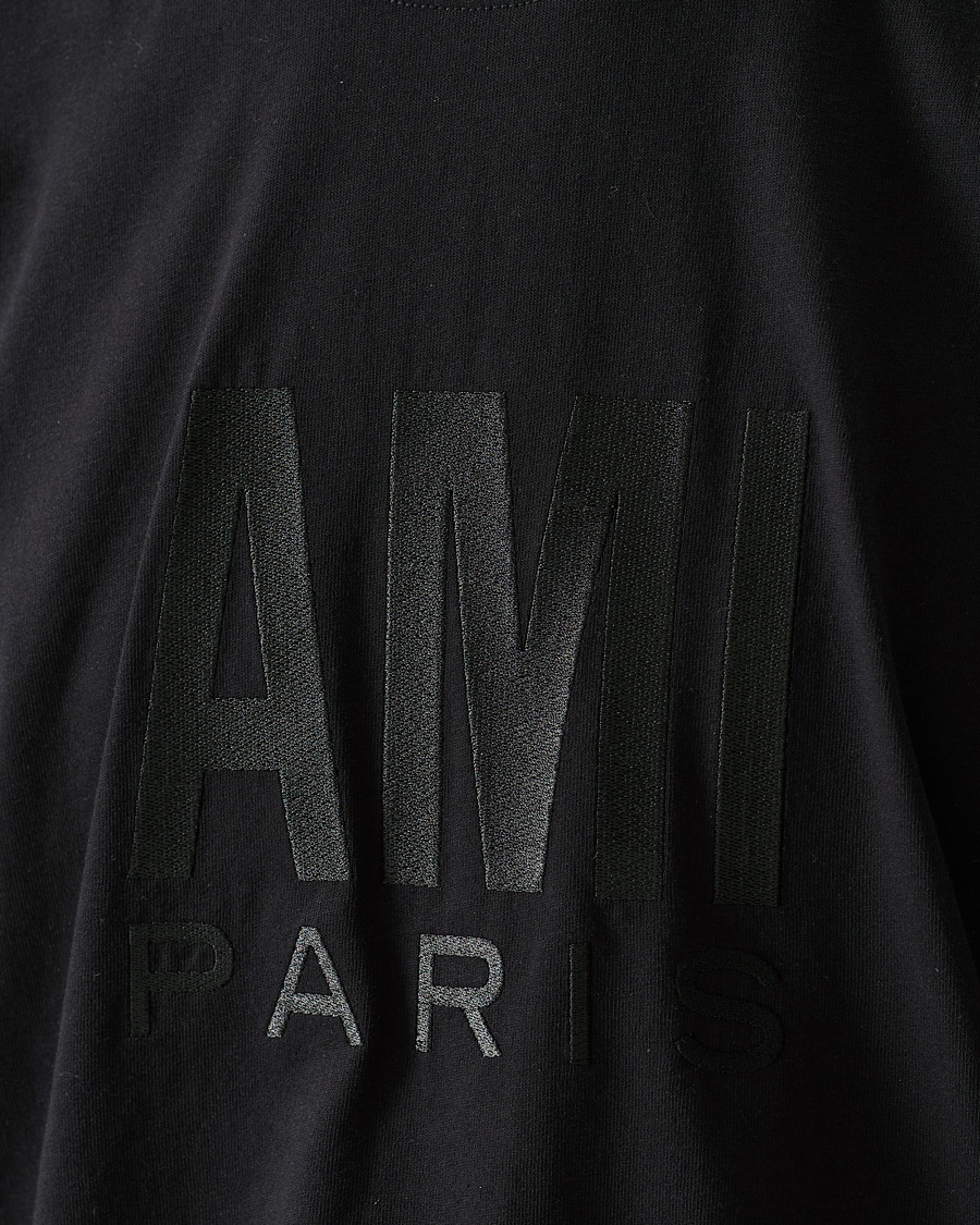 Heren | T-shirts | AMI | Oversize Logo Tee Black