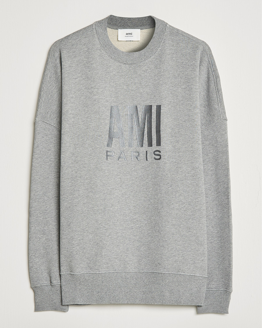 Homme | Pulls Et Tricots | AMI | Oversize Logo Sweatshirt Heather Grey