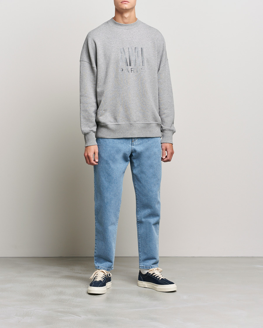 Homme | Pulls Et Tricots | AMI | Oversize Logo Sweatshirt Heather Grey