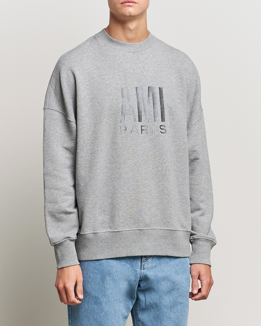 Homme | Pulls Et Tricots | AMI | Oversize Logo Sweatshirt Heather Grey