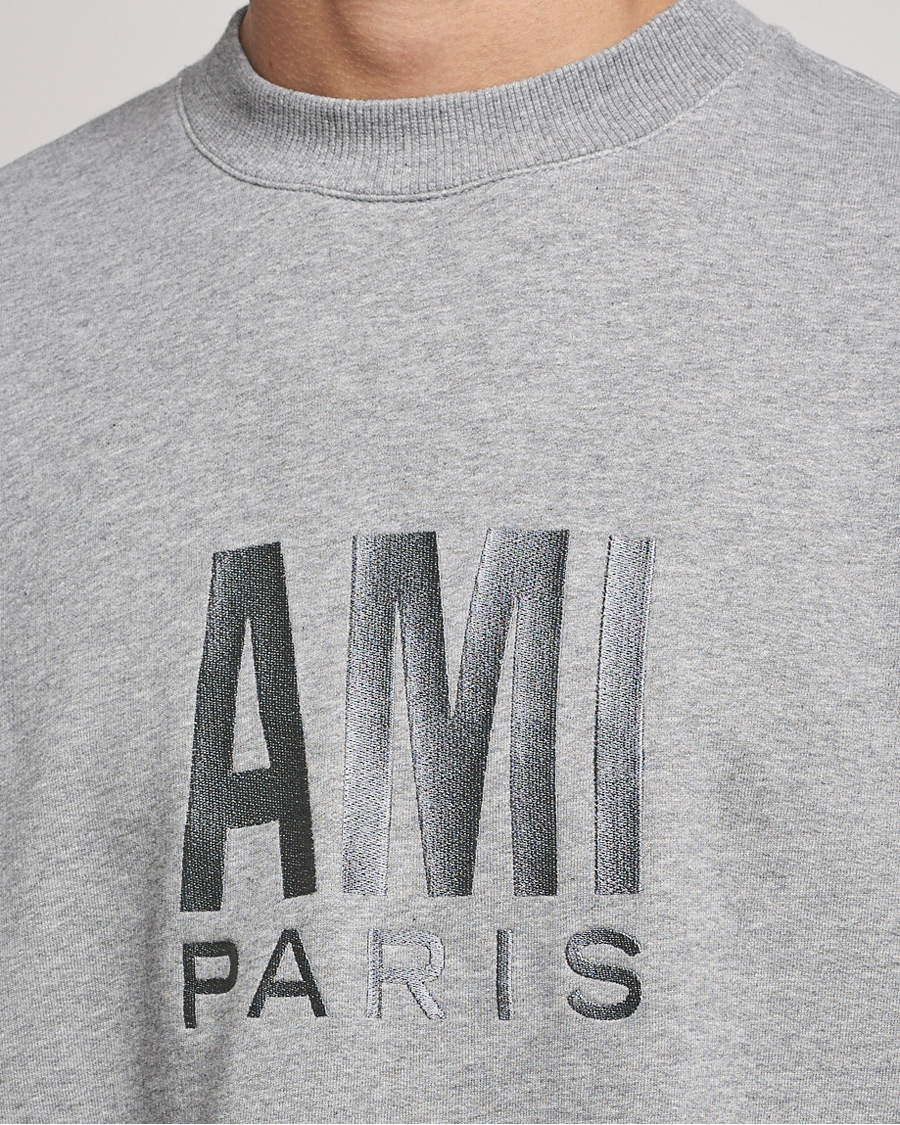 Homme | Pulls Et Tricots | AMI | Oversize Logo Sweatshirt Heather Grey