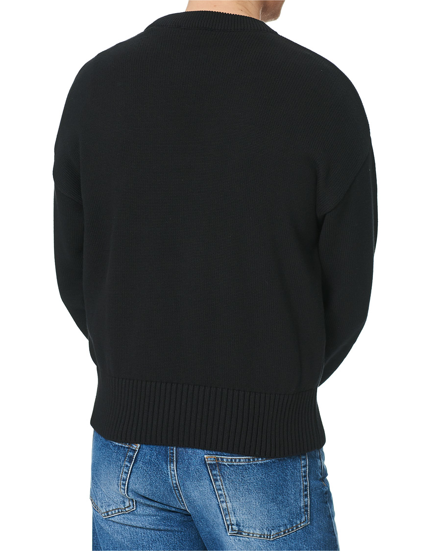 Homme | Pulls Et Tricots | AMI | Big Heart Knitted Crew Neck Black