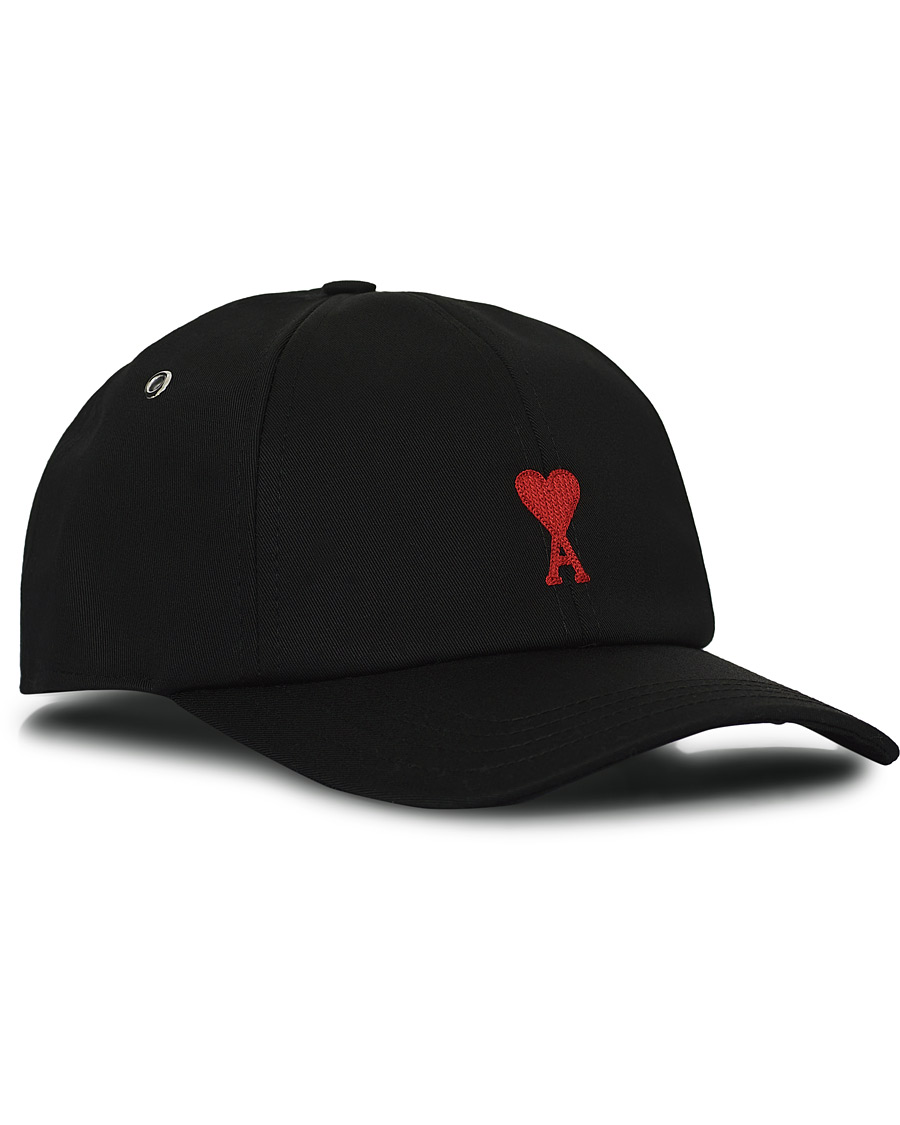 Homme | AMI Heart Logo Baseball Cap Black | AMI | Heart Logo Baseball Cap Black