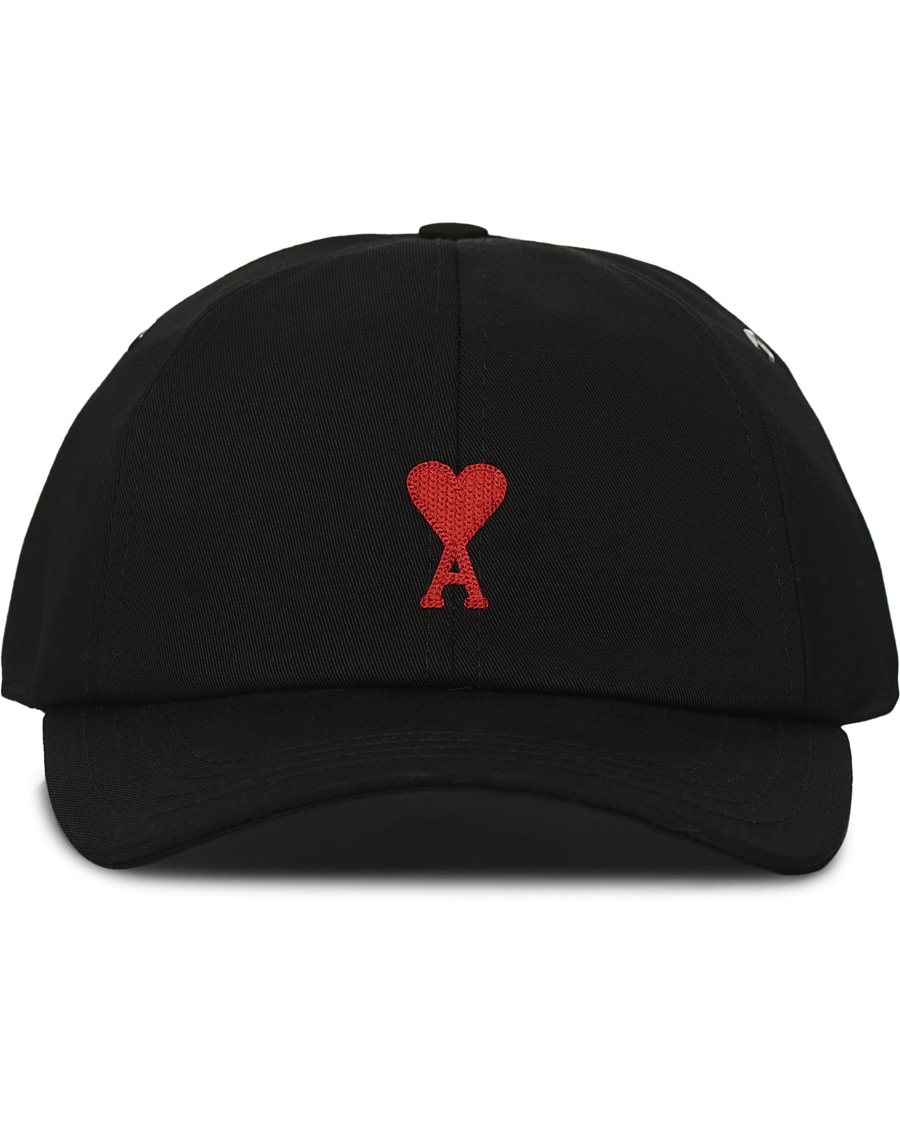 Homme | AMI Heart Logo Baseball Cap Black | AMI | Heart Logo Baseball Cap Black