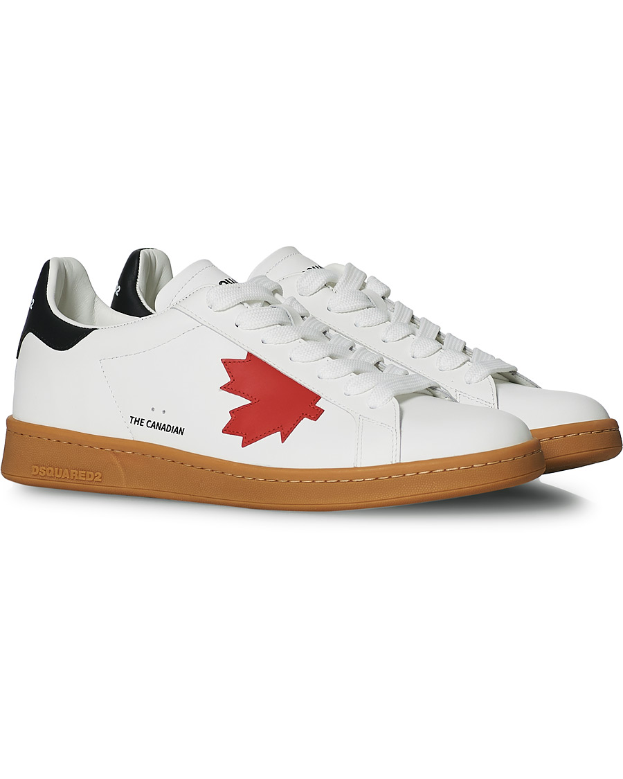 Heren | Dsquared2 Leaf Boxer Sneaker White | Dsquared2 | Leaf Boxer Sneaker White