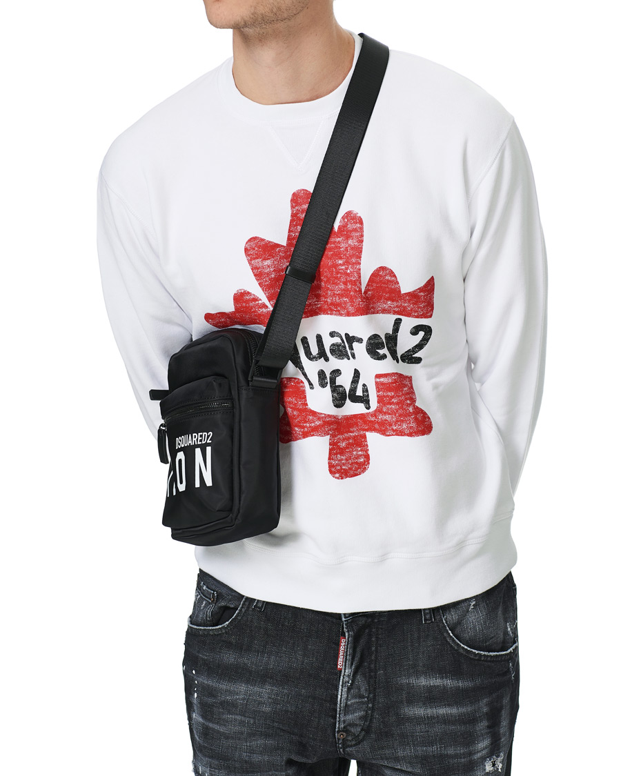 Homme | Dsquared2 Icon Cross Body Bag Black | Dsquared2 | Icon Cross Body Bag Black