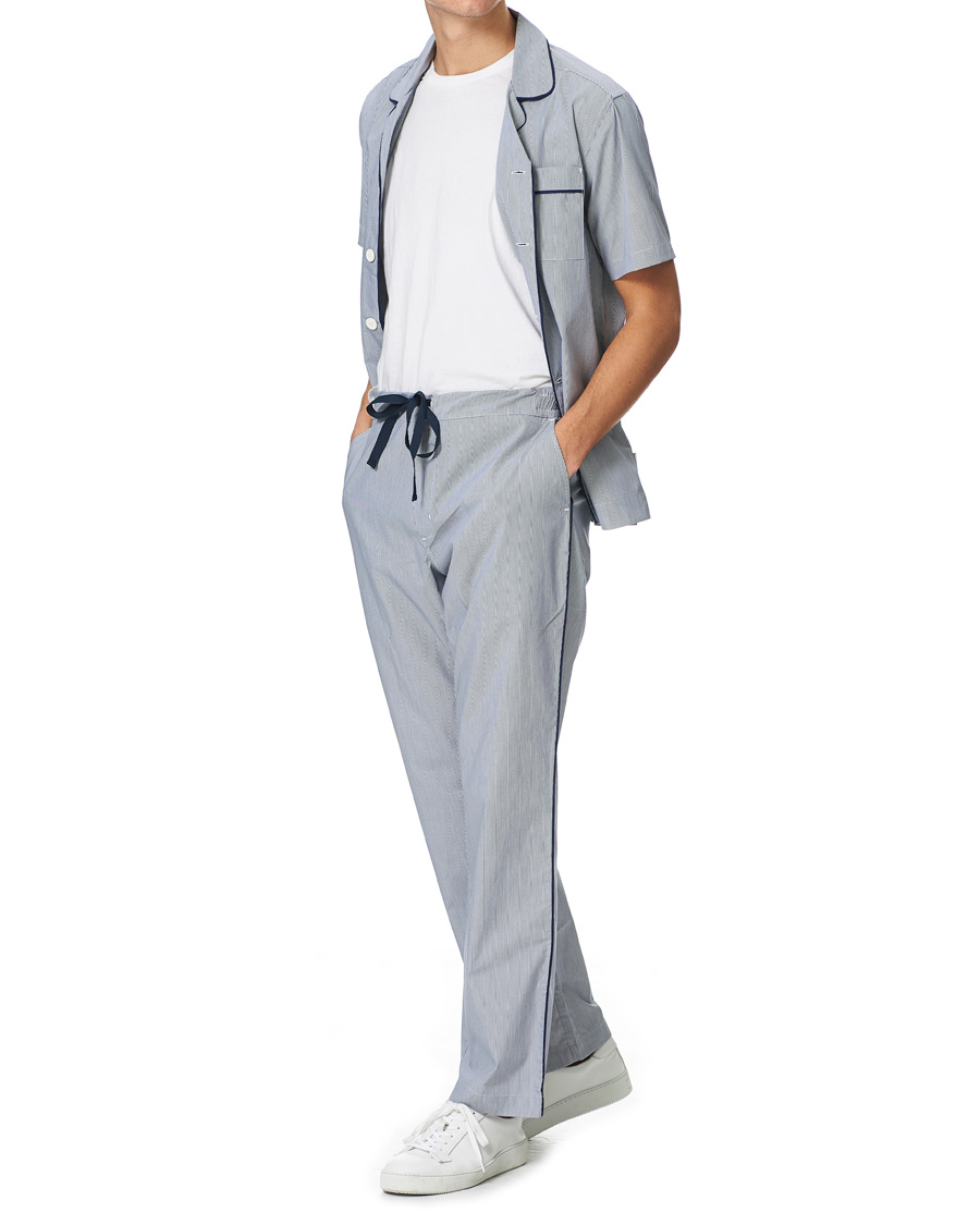 Homme | Peignoirs Et Pyjamas | Orlebar Brown | Alfred Relaxed Cotton Lounge Shorts Navy/White Stripe