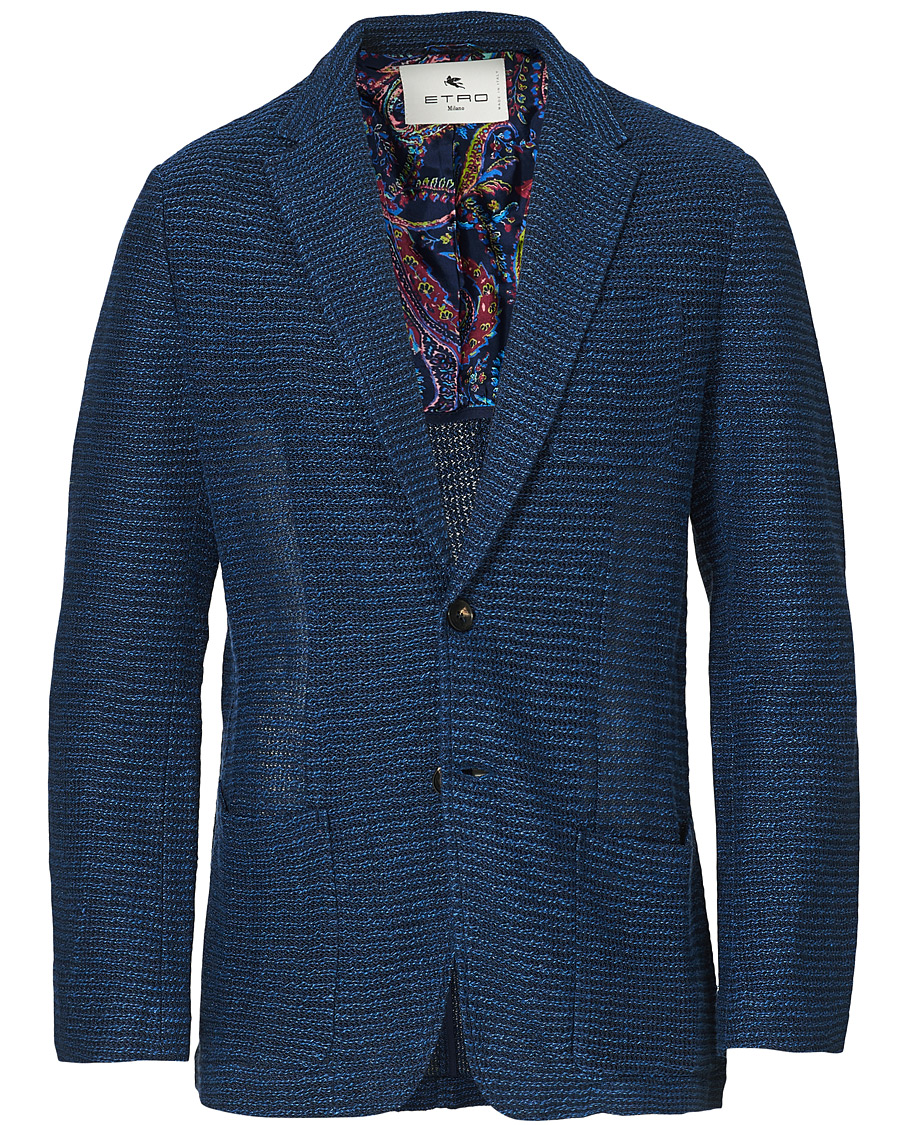 Heren | Blazers | Etro | Jacquard Jersey Blazer Navy