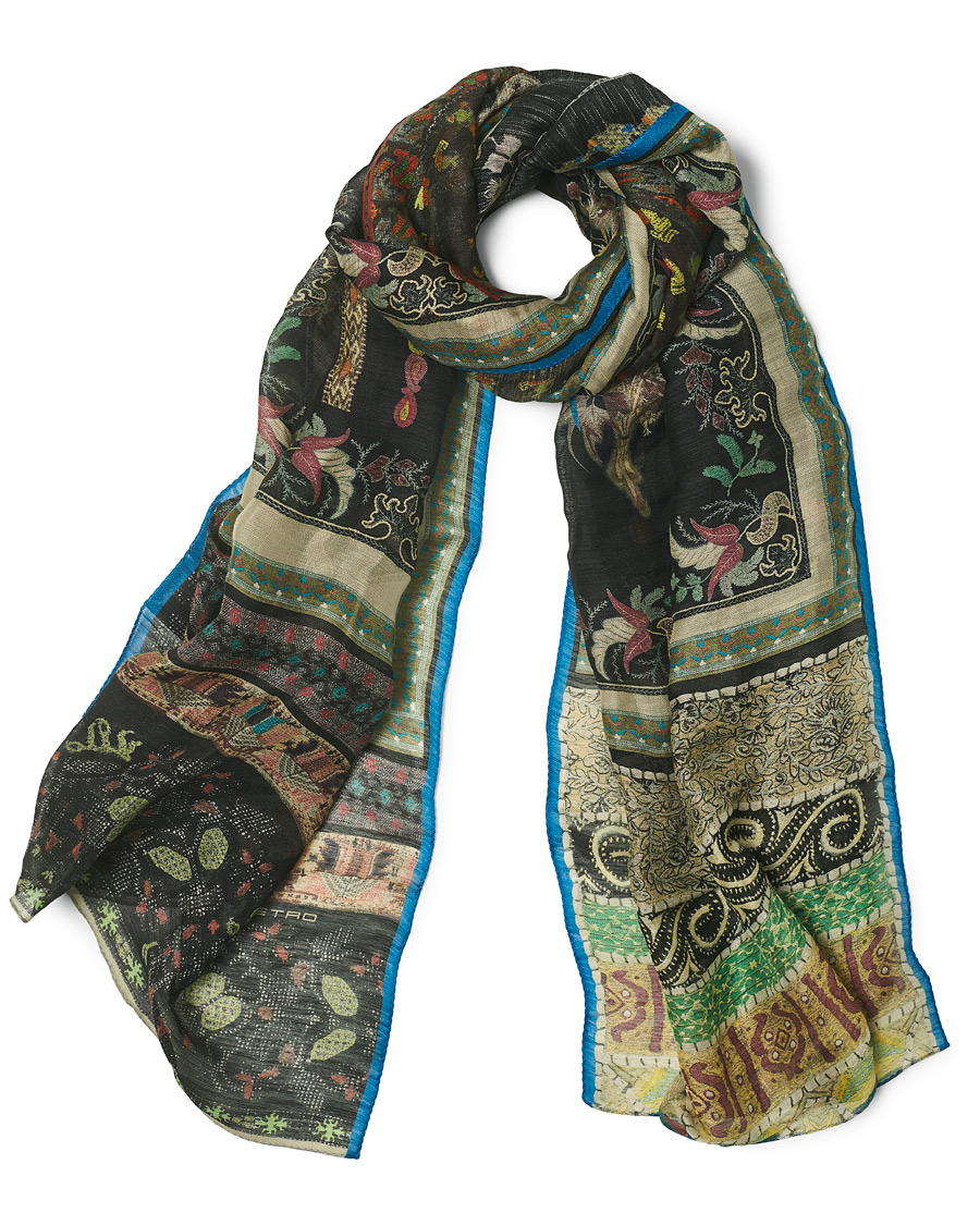 Homme | Etro Shaal Nur Linen/Silk Scarf Beige/Black | Etro | Shaal Nur Linen/Silk Scarf Beige/Black
