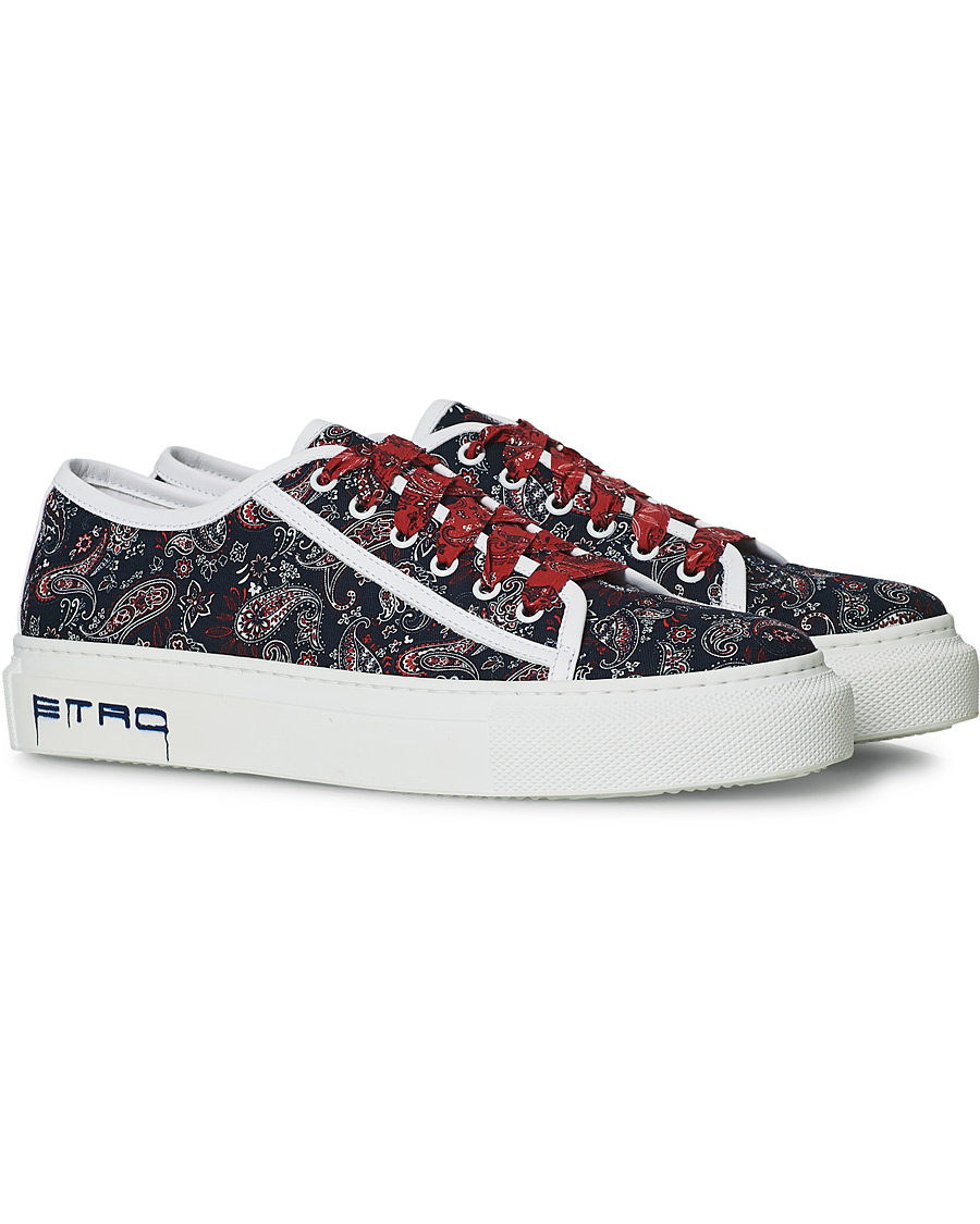 Homme | Etro Bandana Print Sneakers Navy | Etro | Bandana Print Sneakers Navy