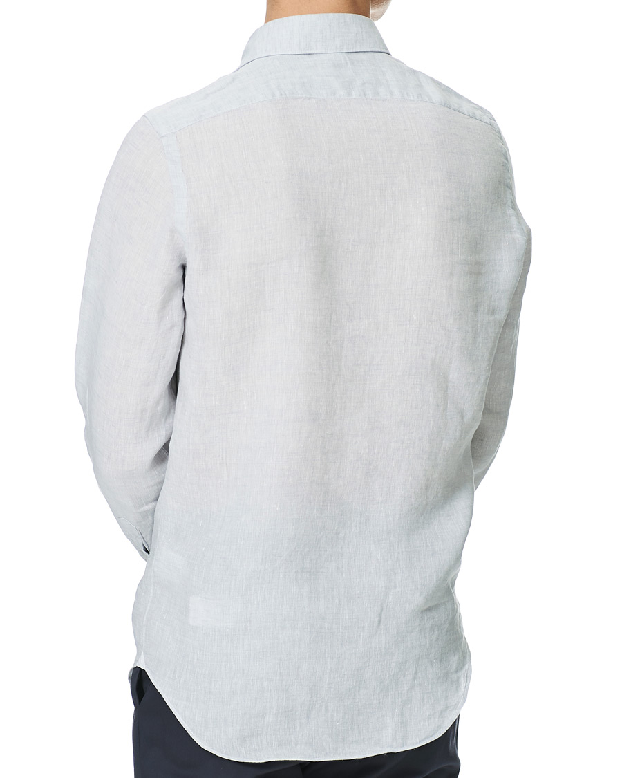 Homme | Chemises | Finamore Napoli | Tokyo Slim Fit Linen Shirt Light Grey