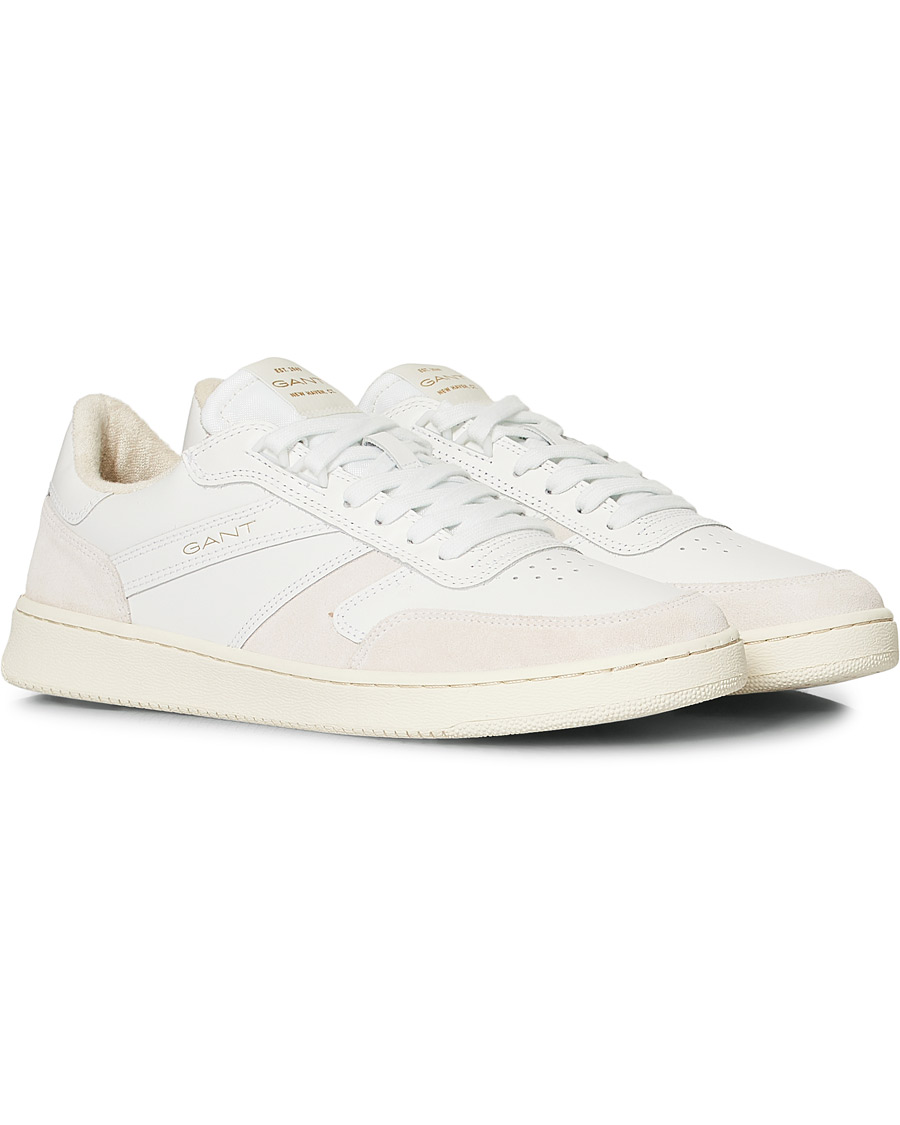 Homme | GANT Goodpal Sneaker White/Sand Suede | GANT | Goodpal Sneaker White/Sand Suede