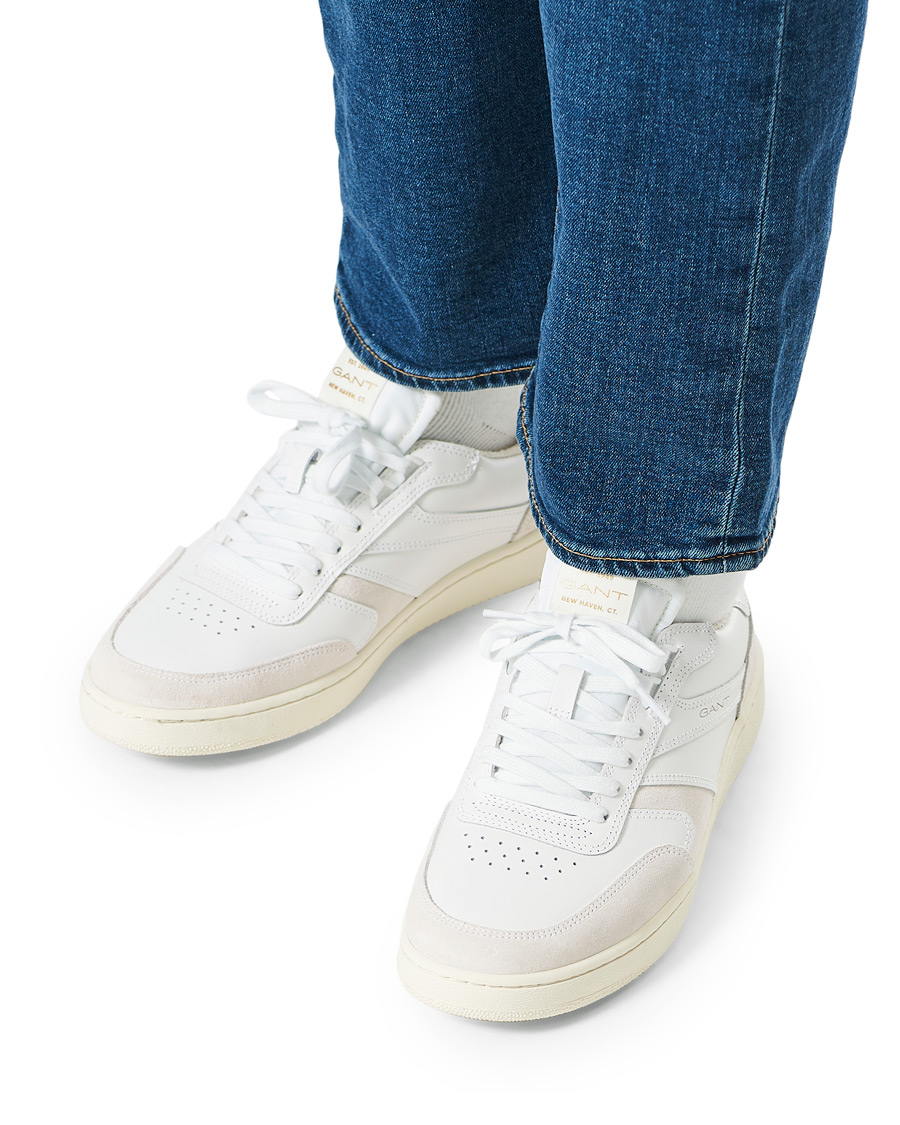 Homme | GANT Goodpal Sneaker White/Sand Suede | GANT | Goodpal Sneaker White/Sand Suede