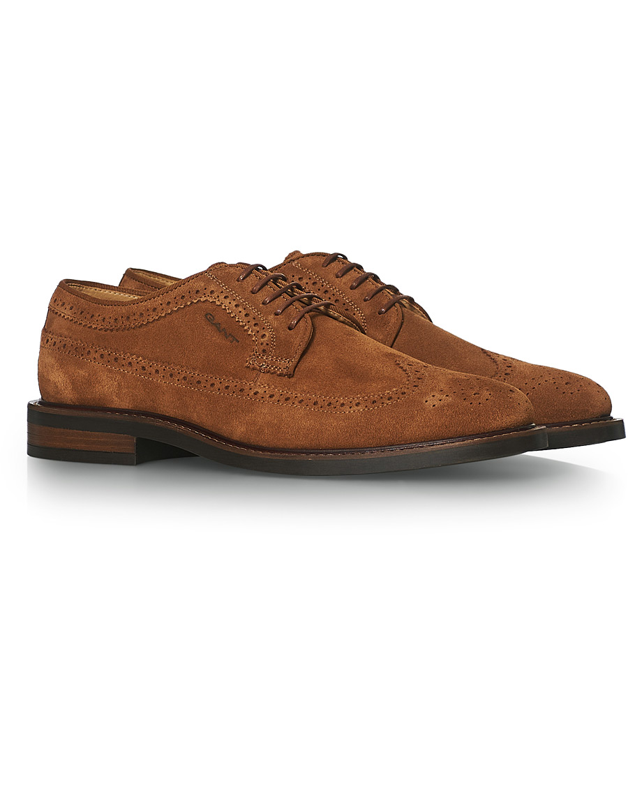 Homme | GANT St Akron Brouge Derby Cognac Suede | GANT | St Akron Brouge Derby Cognac Suede