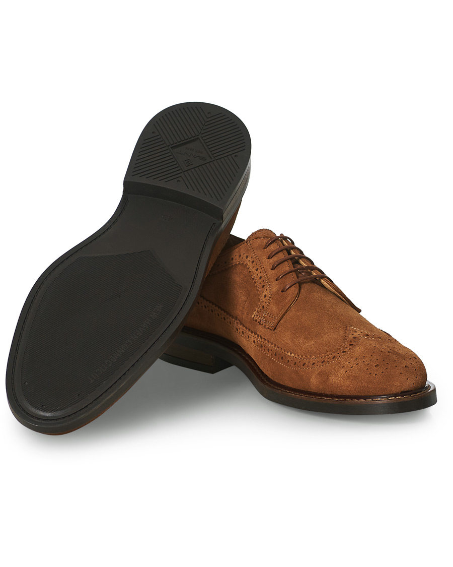 Homme | GANT St Akron Brouge Derby Cognac Suede | GANT | St Akron Brouge Derby Cognac Suede