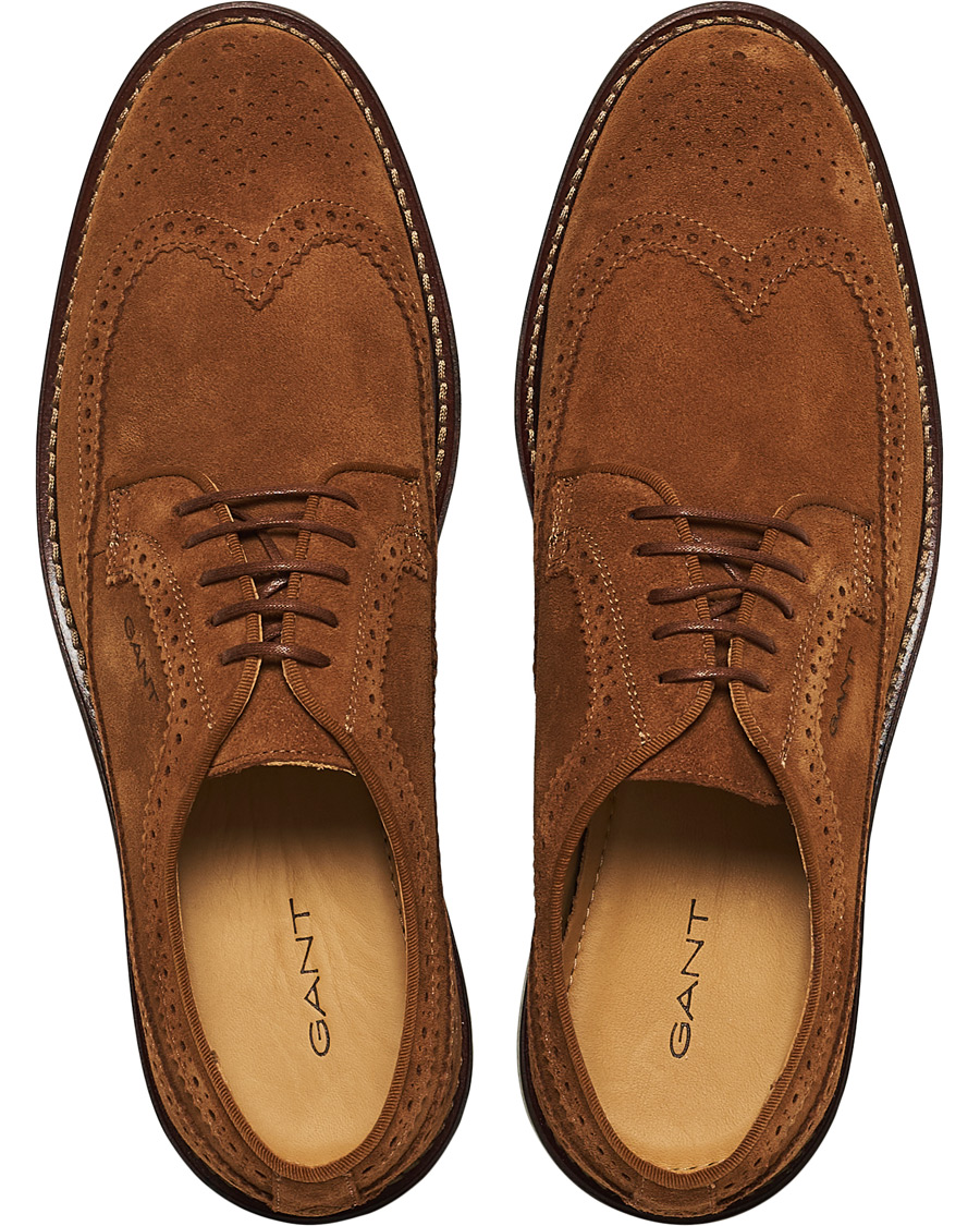 Homme | GANT St Akron Brouge Derby Cognac Suede | GANT | St Akron Brouge Derby Cognac Suede