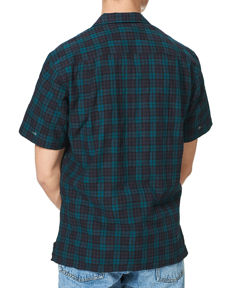 Homme | Chemises | Gitman Vintage | Panama Cloth Camp Collar Shirt Blackwatch