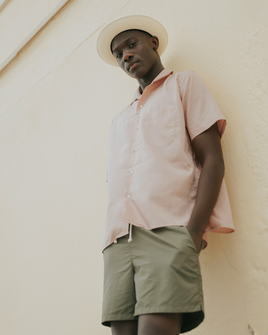 Homme | Chemises | Gitman Vintage | Rayon Camp Collar Shirt Rose Pastel