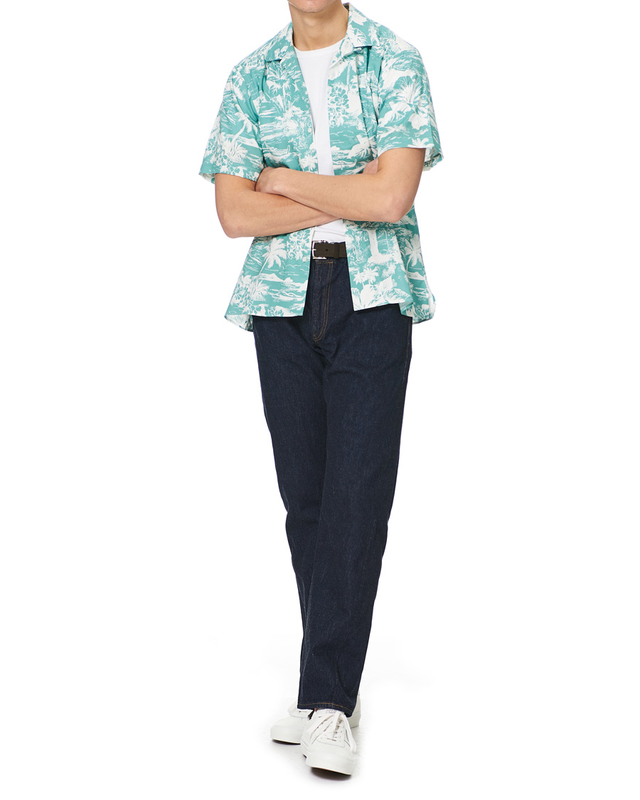 Homme | Chemises | Gitman Vintage | Rayon Aloha Camp Collar Shirt Mint Green