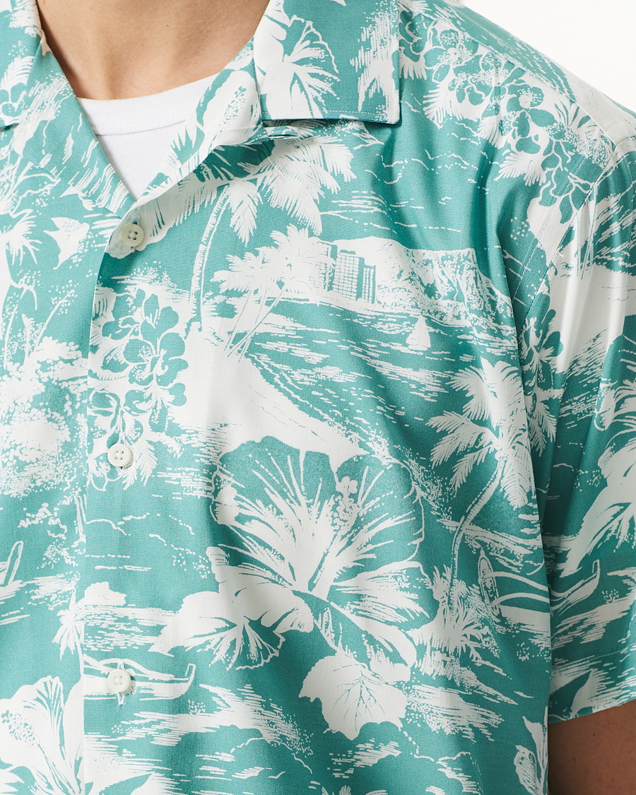 Homme | Chemises | Gitman Vintage | Rayon Aloha Camp Collar Shirt Mint Green