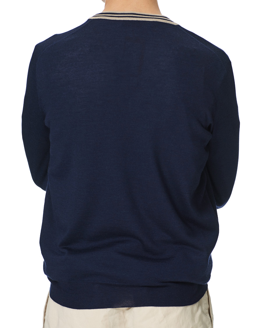 Homme | Pulls Et Tricots | Brunello Cucinelli | Cashmere/Wool Tennis Sweater Navy