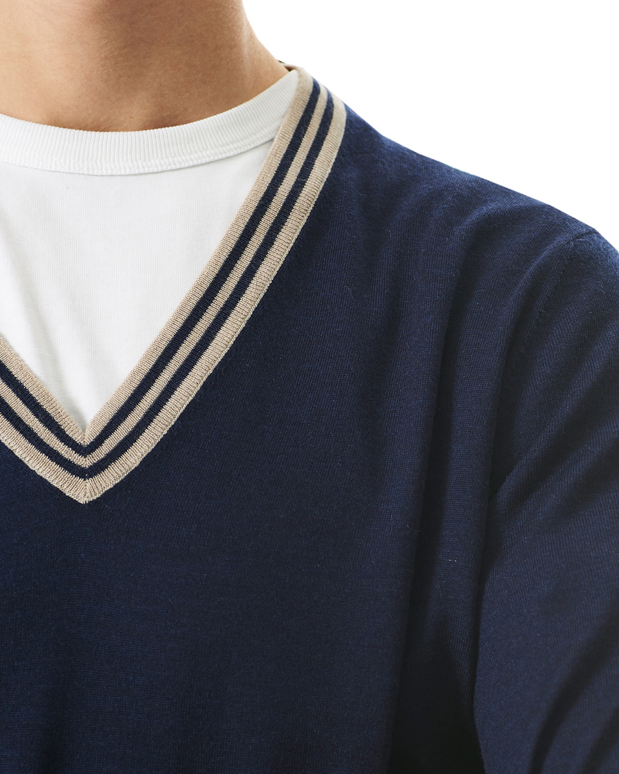 Homme | Pulls Et Tricots | Brunello Cucinelli | Cashmere/Wool Tennis Sweater Navy