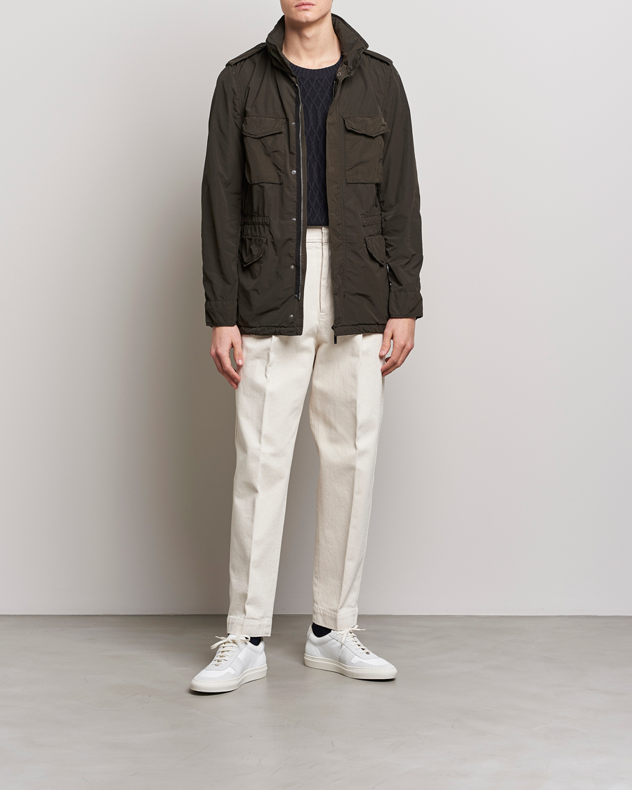 Homme | Manteaux Et Vestes | Aspesi | Giubotto Garment Dyed Field Jacket Dark Military